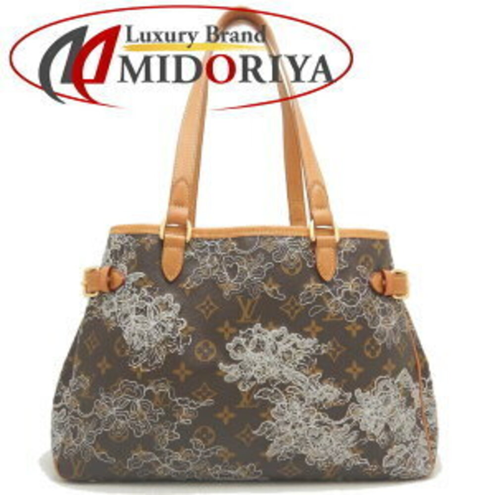 LOUIS VUITTON Monogram Dentelle Batignolles Horizontal Tote Bag Brown